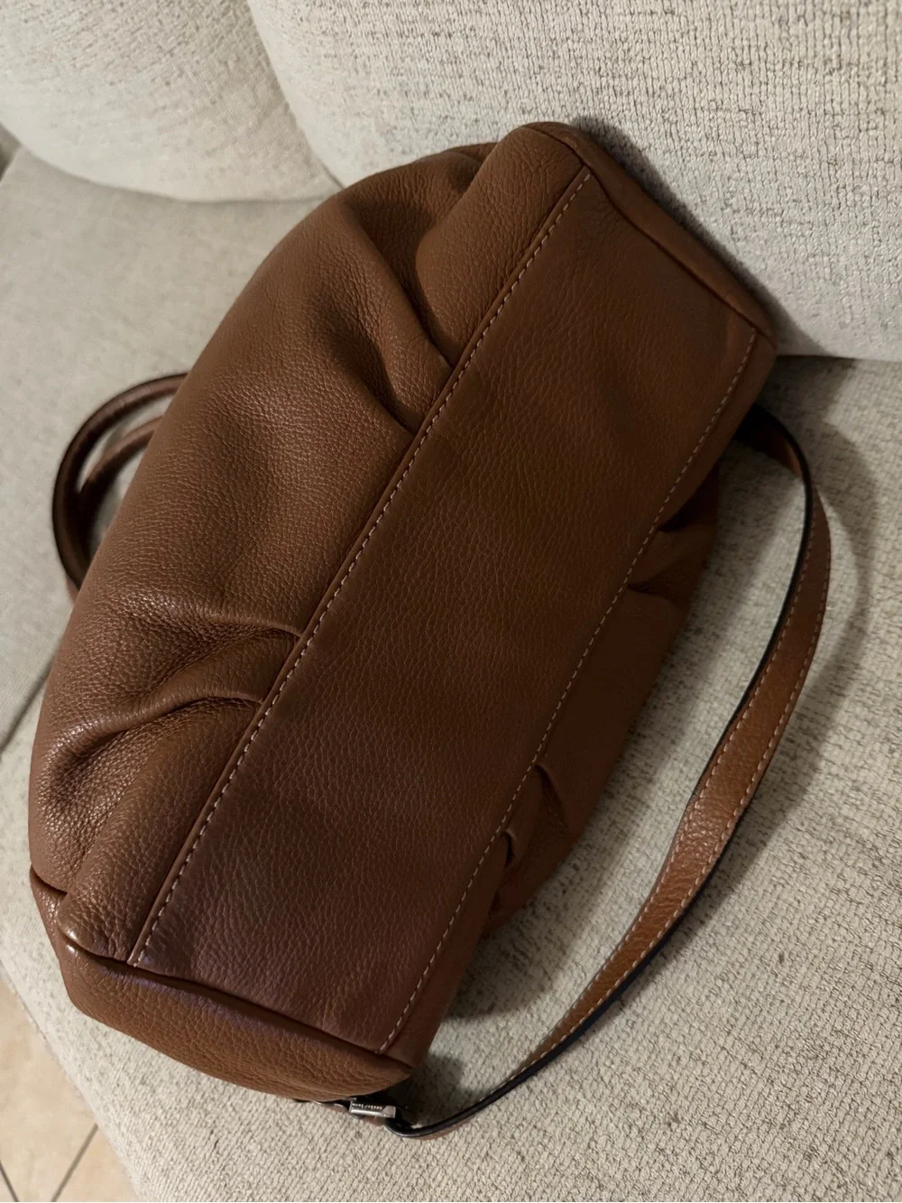 Marc Jacob’s classic Q Francesca Brown Leather Satchel Handbag